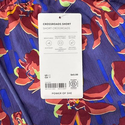 Athleta Crossroads Short Blue Floral Size XS