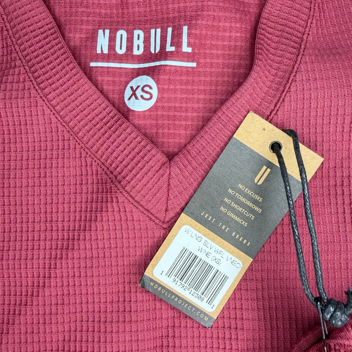 NOBULL Long Sleeve Waffle V-Neck Size XS