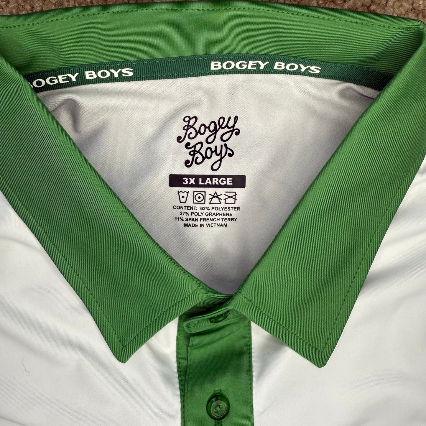 Bogey Boys Gradient Stripe Athletic Polo Green Size 3XL