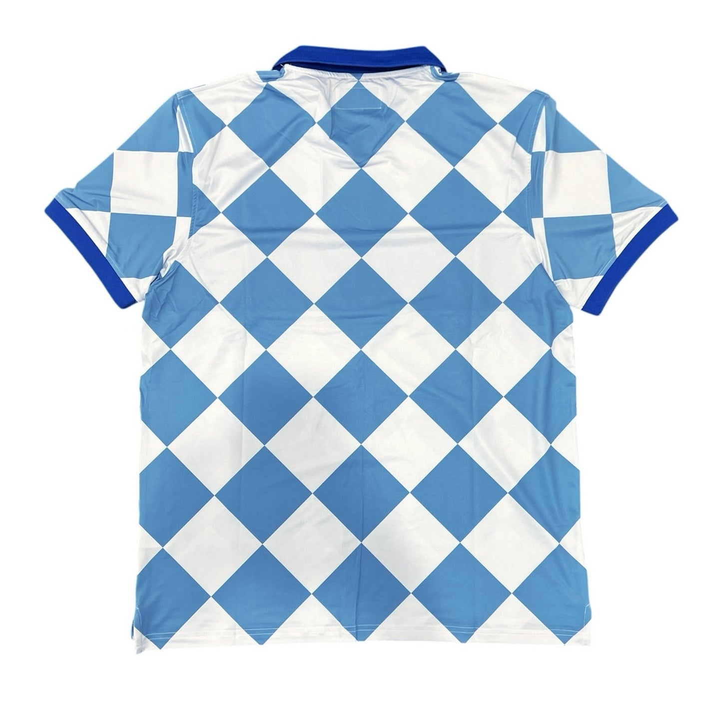 Bogey Boys Macklemore Men's Athletic Checkered Polo Golf Shirt Blue Size L