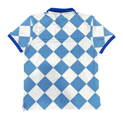 Bogey Boys Macklemore Men's Athletic Checkered Polo Golf Shirt Blue Size L