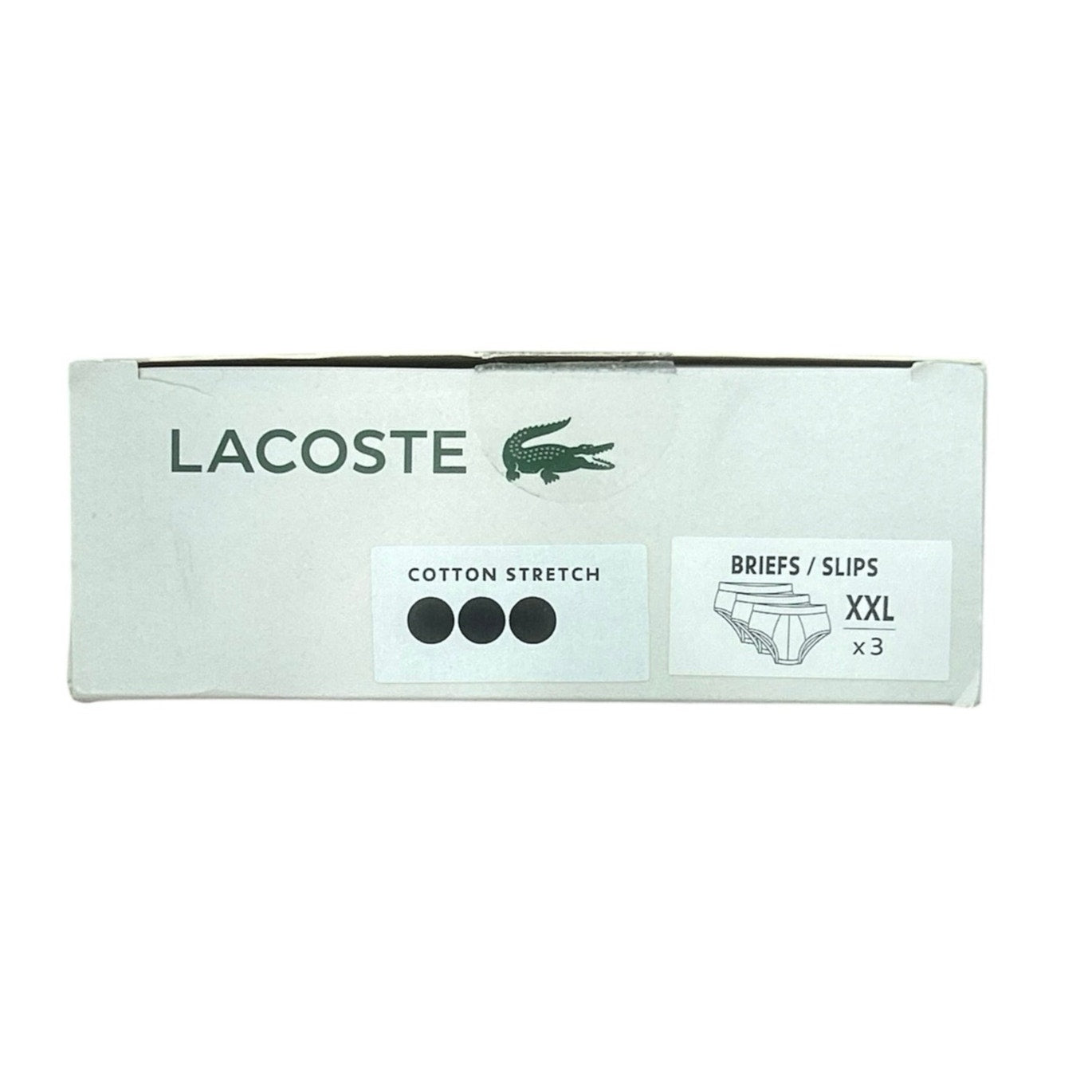 Lacoste Cotton Stretch Ultra Comfortable Brief 3 Pack in Black Size XXL