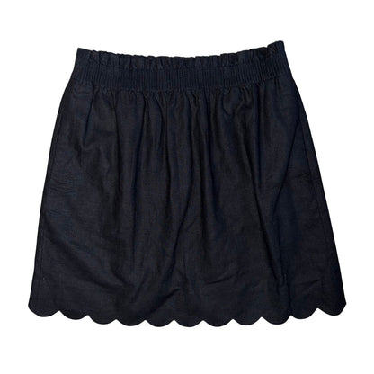 J. Crew Scalloped Sidewalk Skirt Black Size 6