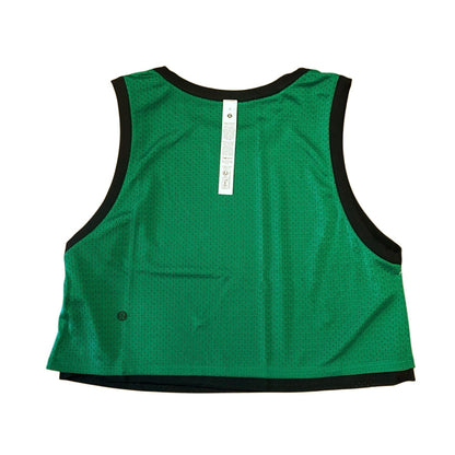 Lululemon Double-Layered Mesh Reversible Tank Top Black Green Size M