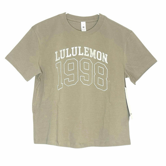 Lululemon Relaxed-Fit Cotton Jersey T-Shirt *Graphic Sheer Oak Size 2