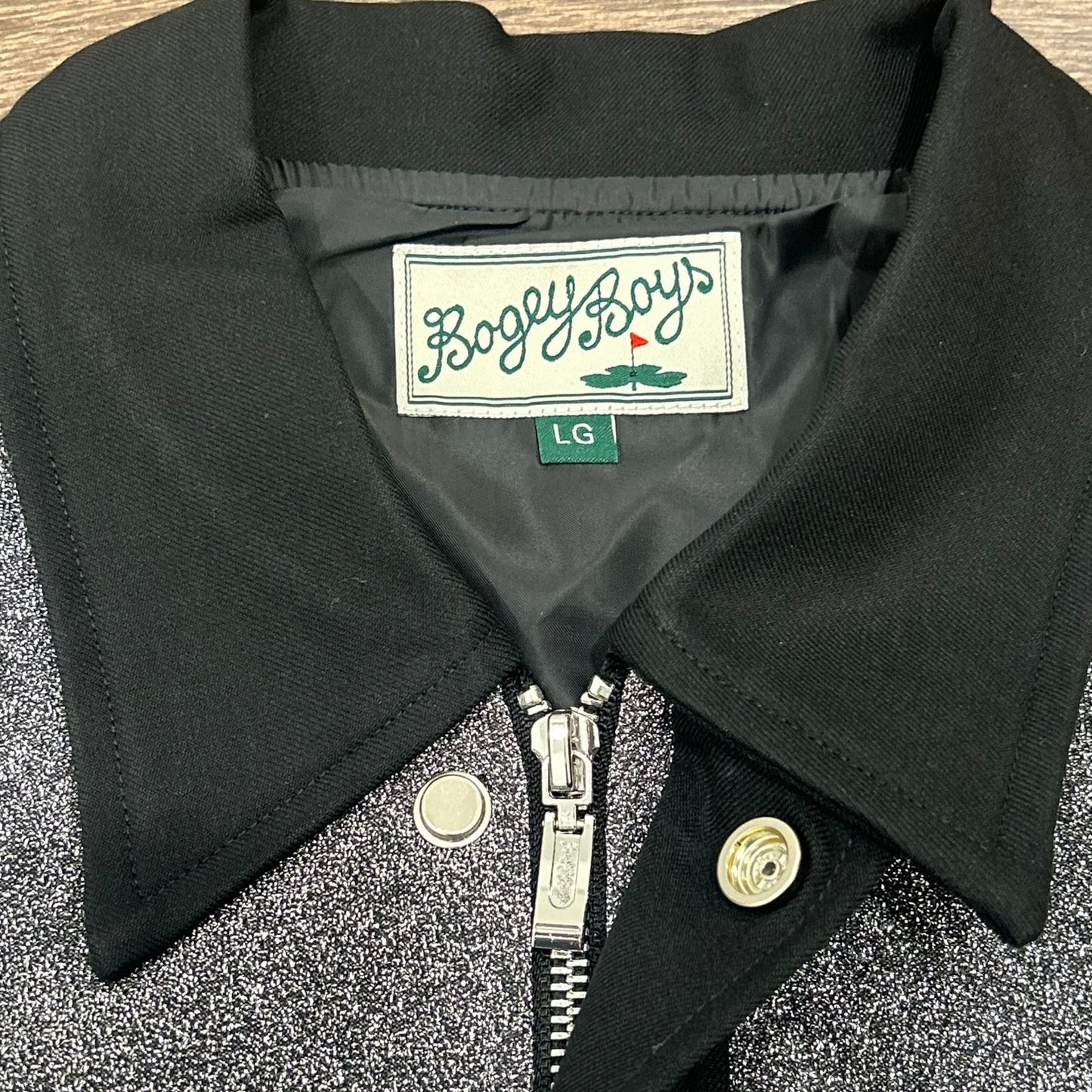 Bogey Boys Macklemore Men's Glitter Jacket Black Size L