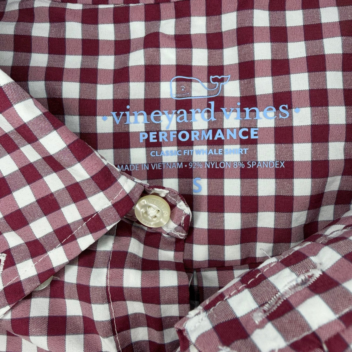 Vineyard Vines Performance Classic Fit Whale Shirt Button Up Size S