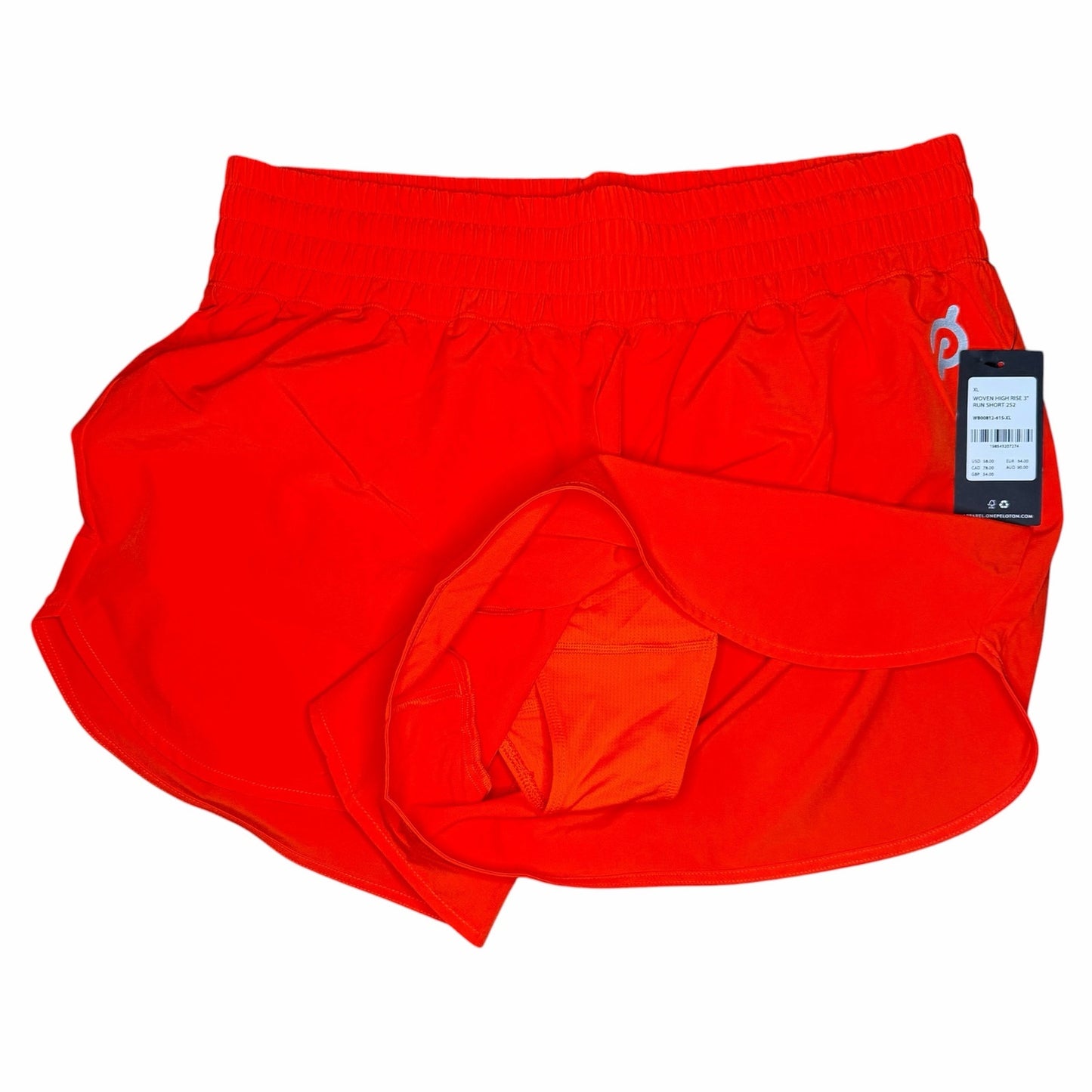 Peloton Woven High Rise 3" Run Short Red Size XL