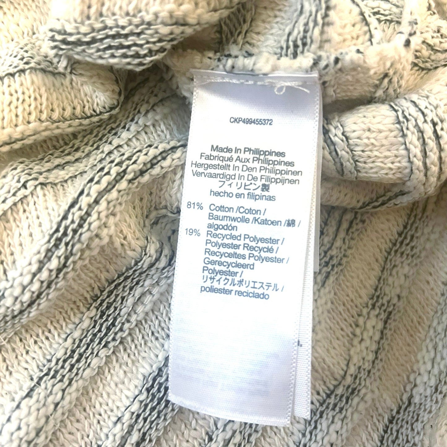 Madewell Crewneck Sweater Vest in Stripe Natural Size L