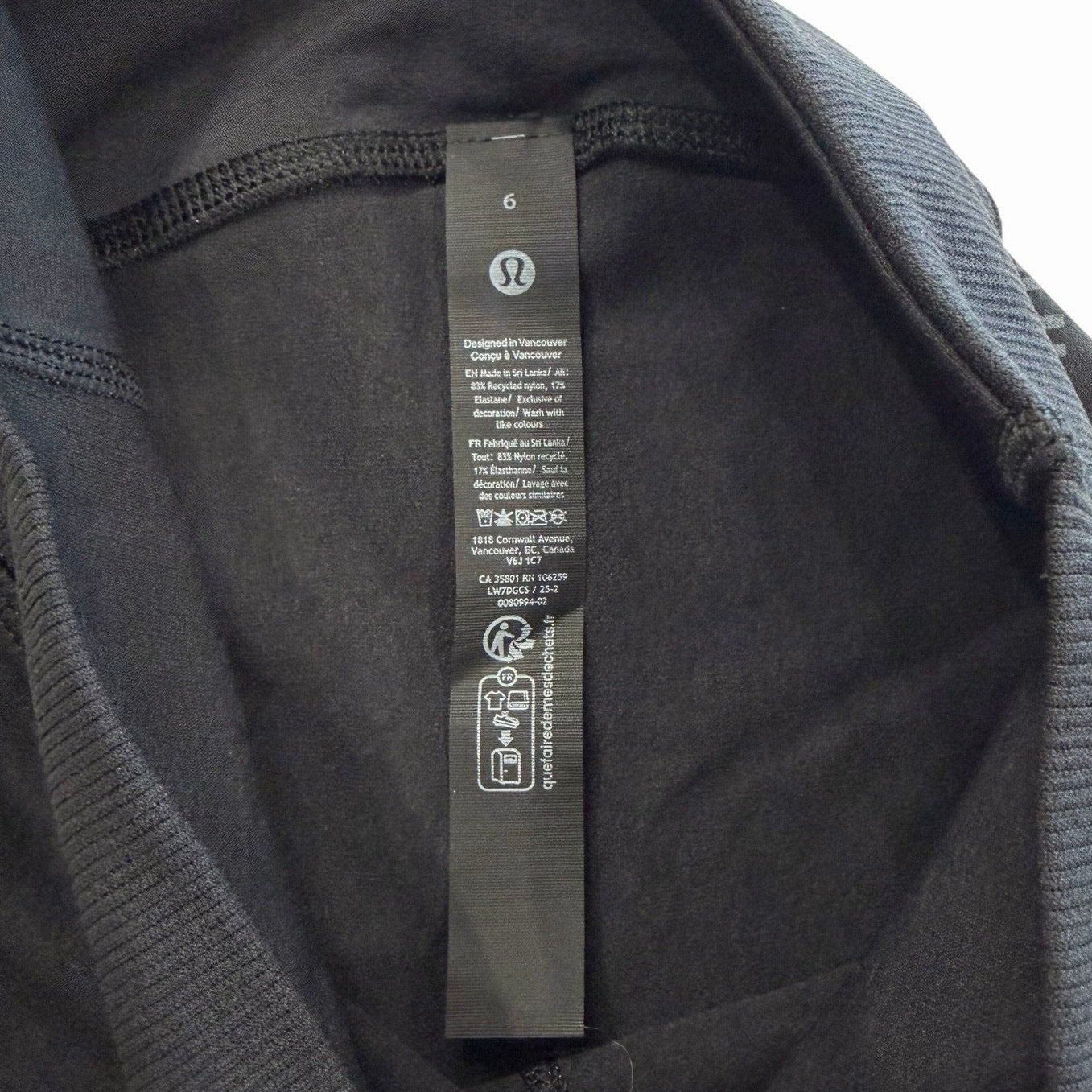 Lululemon RevealKnit High-Rise Short 8" SLNSH Collection Black Size 6