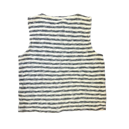 Madewell Crewneck Sweater Vest in Stripe Natural Size L