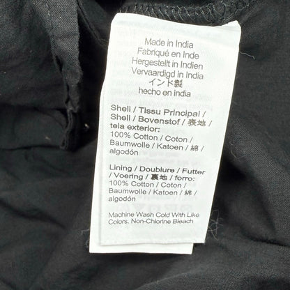 NWT Madewell Eyelet Flutter Sleeve Mini Dress in Cotton Jet Black Size 4