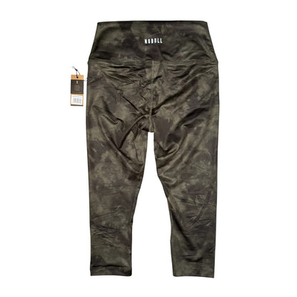 NOBULL High-Rise Matte Crop Tight Green and Black Tie Dye Size S