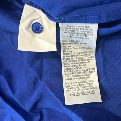 Madewell Shirred Puff-Sleeve Top in Cotton-Silk Voile in Bright Sapphire XXS