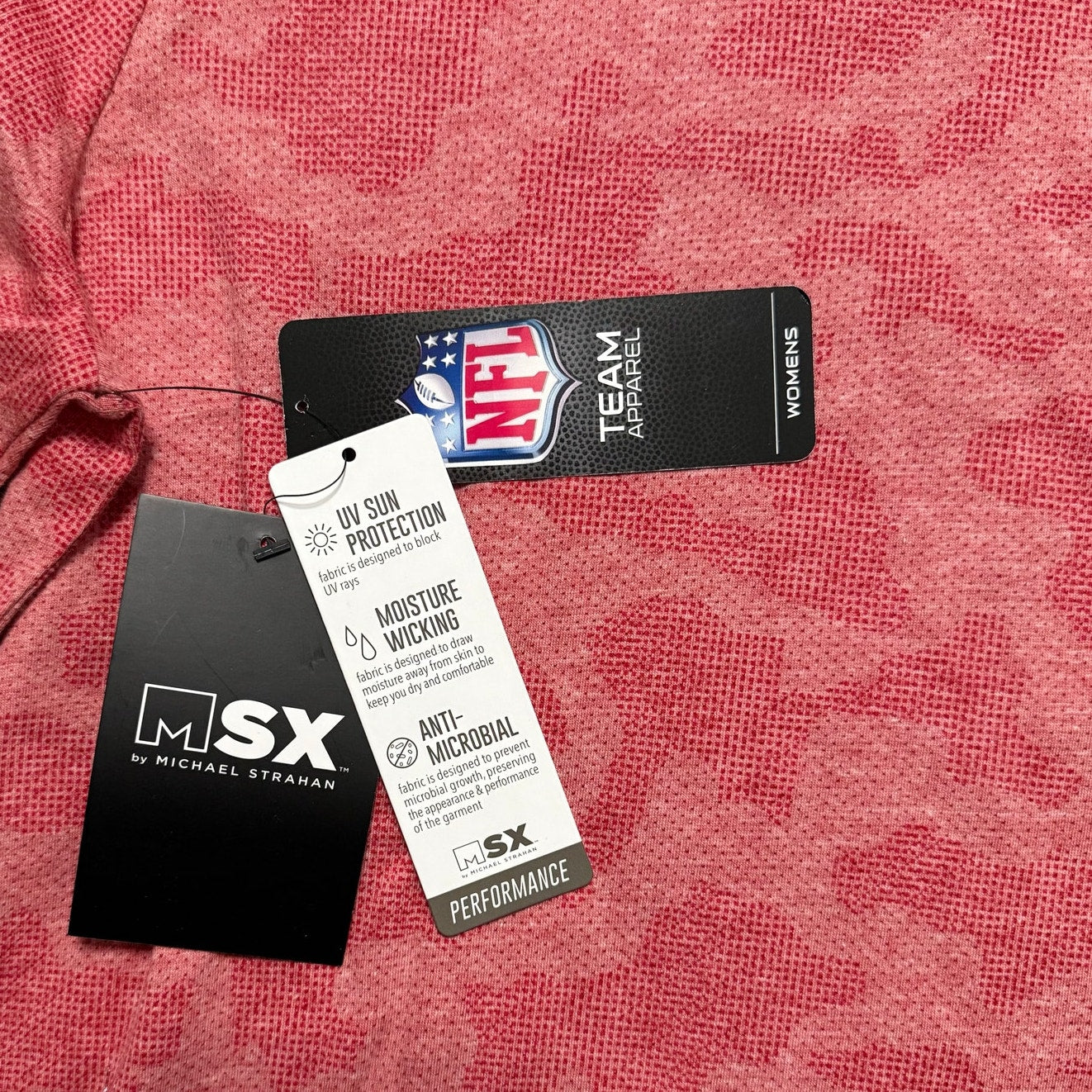 NFL Altlanta Falcons Michael Strahan Long Sleeve Camo Red Long Sleeve Shirt Size XL