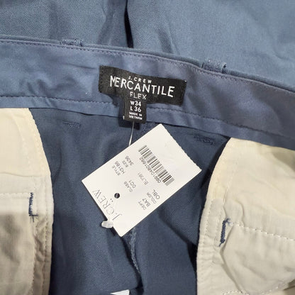 J. Crew Mercantile Straight-Fit Flex Chino Pant Blue Size 34x36