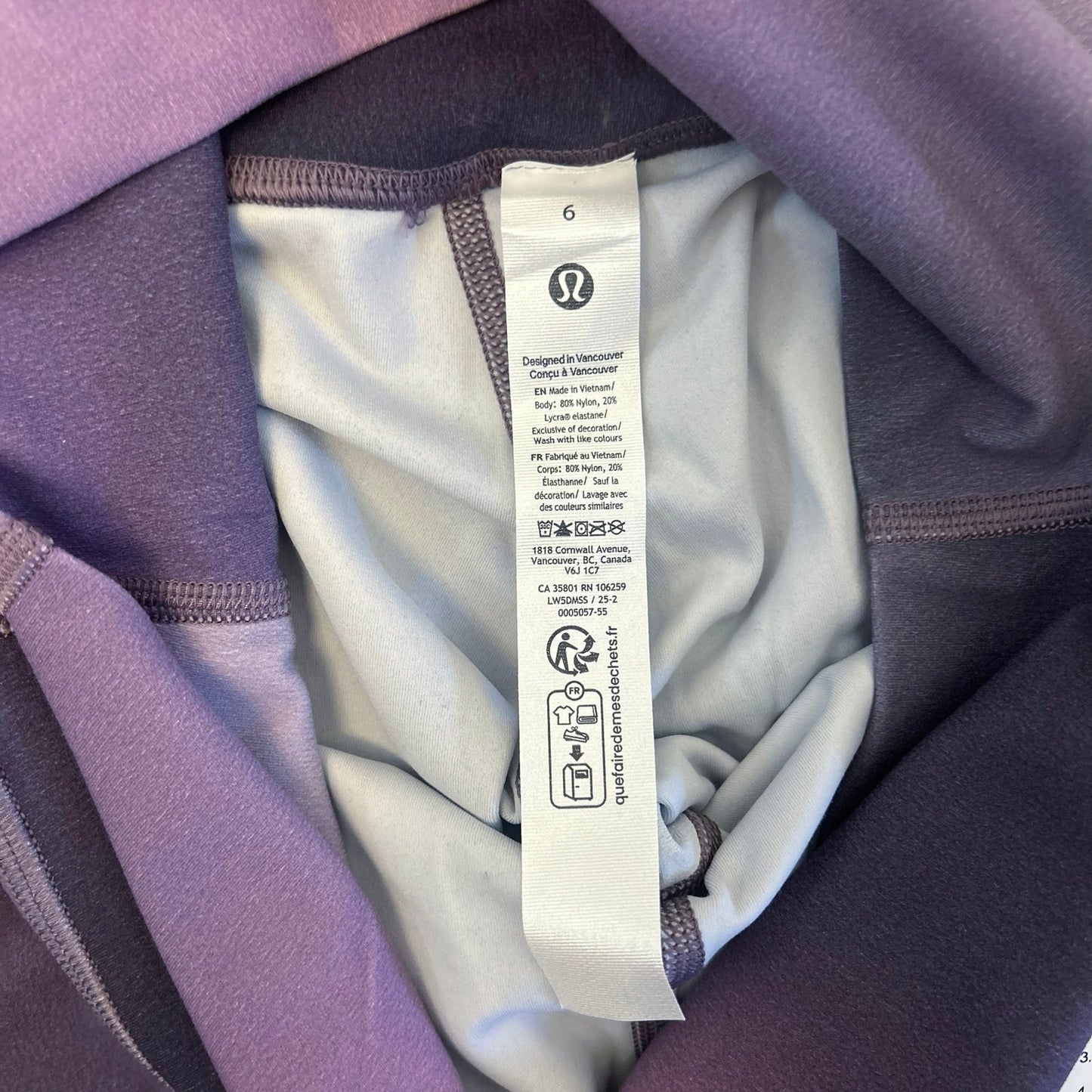 Lululemon Align™ High-Rise Pant 25" Aurora Haze Purple Multi Size 6
