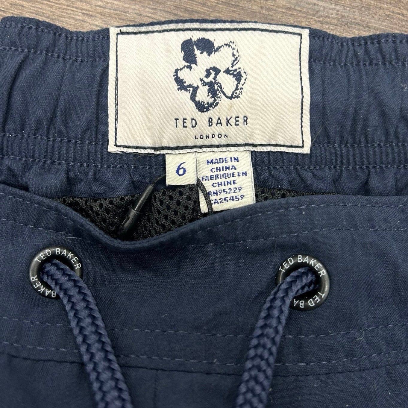 Ted Baker Trehil Lined Plain Swimshort Trunks Navy Size 6