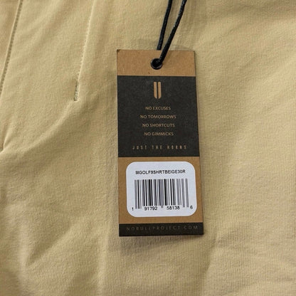 NOBULL Men’s 9” Golf Short Beige Size 30
