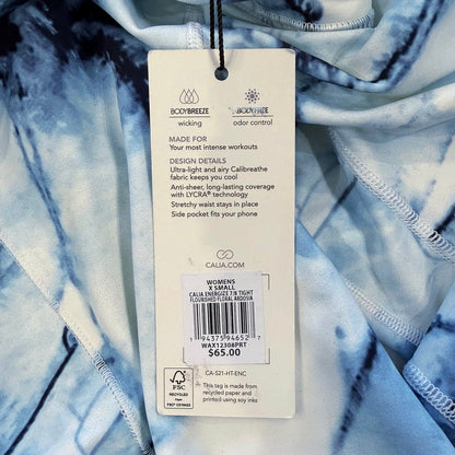 CALIA by Carrie Underwood Energize 7/8 leggings Blue Floral Size XS