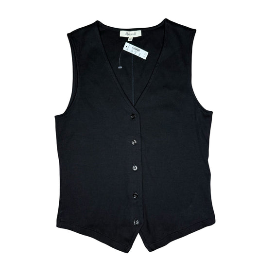 Madewell Ribbed V-Neck Vest Black Size XS