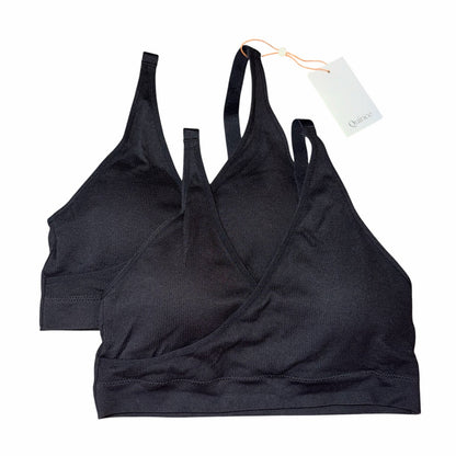 Quince Seamless Crossover Nursing & Lounge Bra 2 Pack Size M