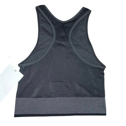 NWT Lululemon Seamless Mesh Shelf-Bra Training Tank Top Graphite Grey Size 2
